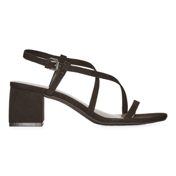 Worthington Women's Zabol Heeled Sandals Black Open Toe Dress Shoes - Picture 2 of 4